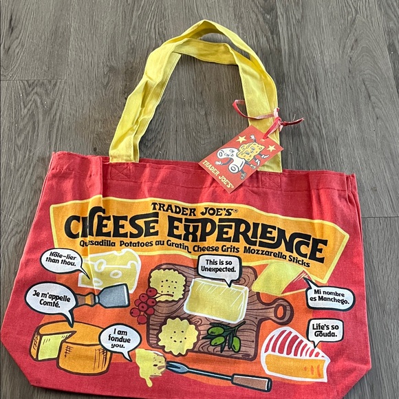 Trader Joe\'s Red and Yellow Cheese Experience Tote Bag
